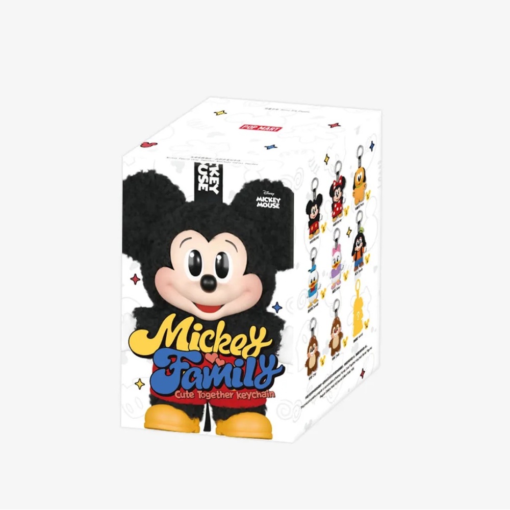 BLIND BOX Mickey Family Cute Together Keychain Series Figures